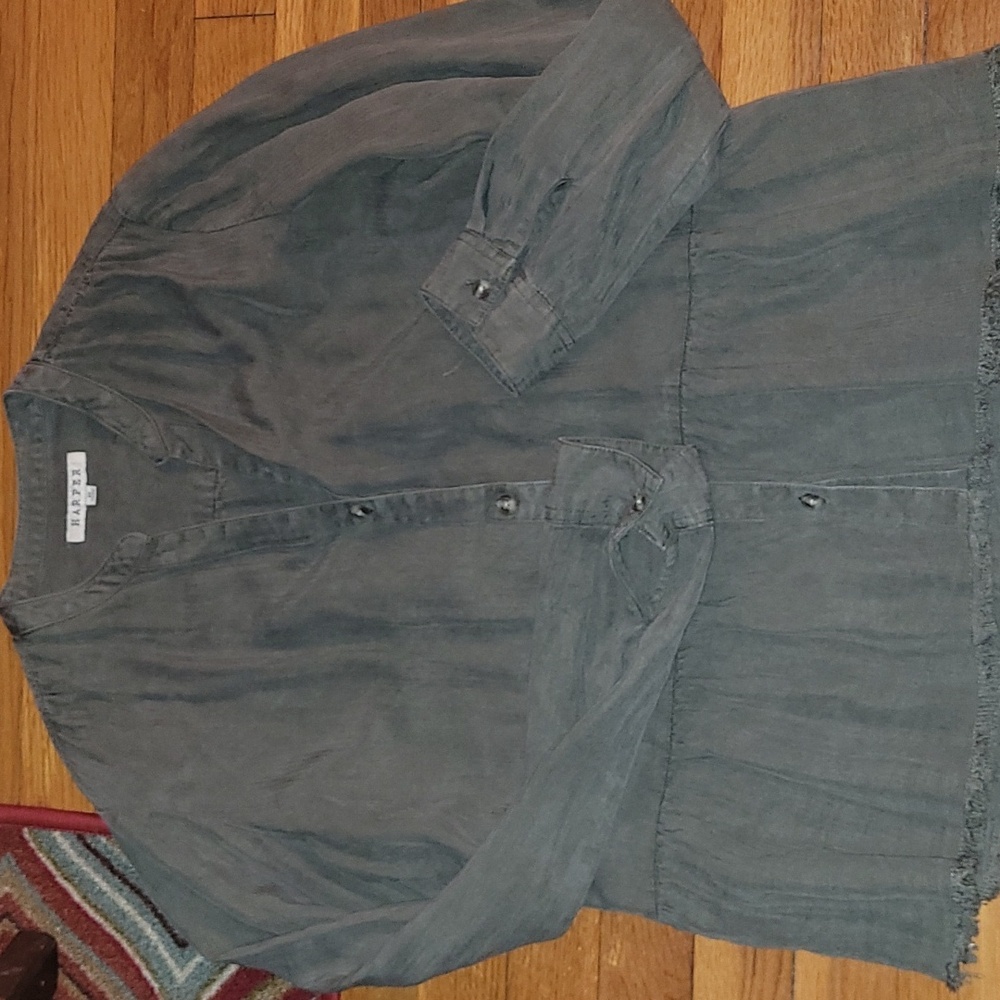 Harper Olive Green Peplum Blouse